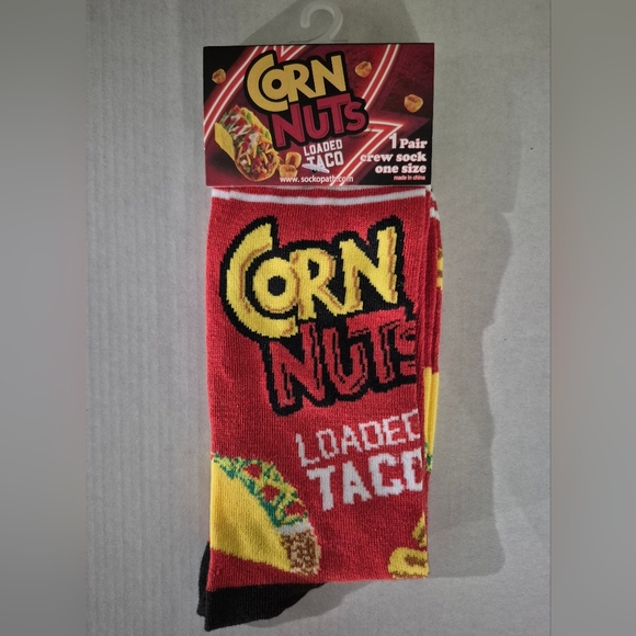 Other - Corn Nuts Loaded Taco UNISEX Crew Socks